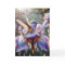 Hummingbird Splashing In a Purple Iris