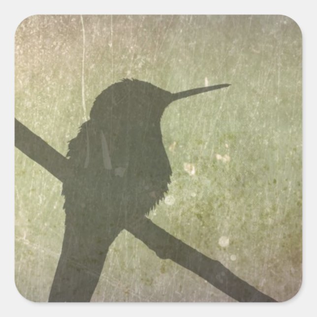 Hummingbird Square Sticker (Front)