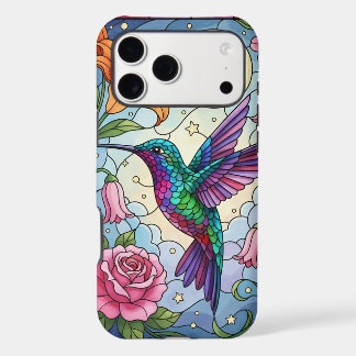 Hummingbird Stained Glass Illustration iPhone 17 Pro Max Case