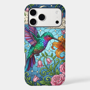 Hummingbird Stained Glass Illustration iPhone 17 Pro Max Case