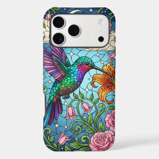 Hummingbird Stained Glass Illustration iPhone 17 Pro Max Case