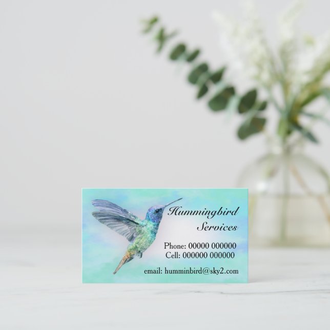 Hummingbird Standard Business Card (Standing Front)