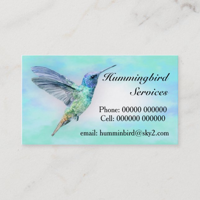 Hummingbird Standard Business Card (Front)