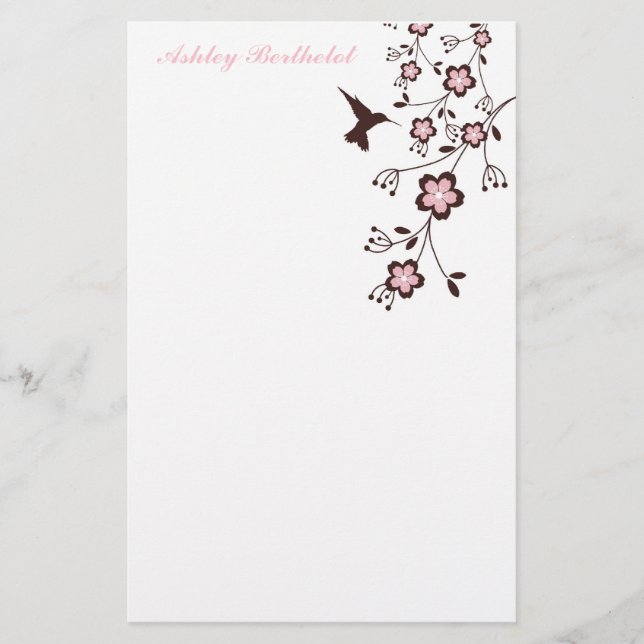 Hummingbird Stationery (Front)