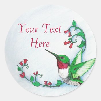 Hummingbird Stickers by Customizables at Zazzle