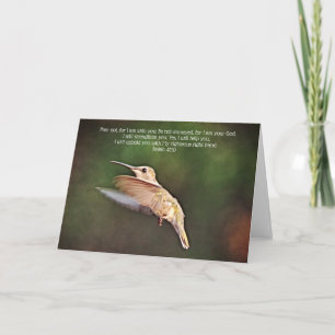 Hummingbird Still Scripture Card Isaiah 41:10