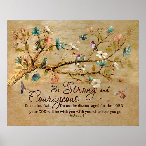 Hummingbird Strong And Courageous Housewarming  Poster