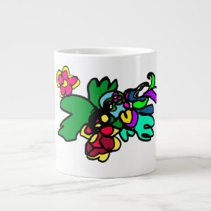 Hummingbird style giant coffee mug