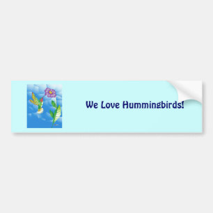 Hummingbird: Stylized Bumper Sticker