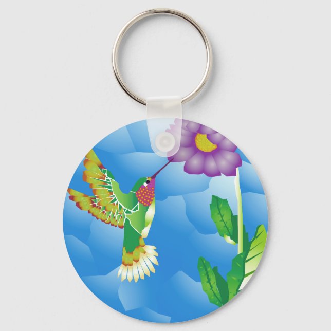 Hummingbird:  Stylized Keychain (Front)