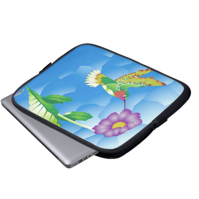 Hummingbird:  Stylized Laptop Sleeve (Front Bottom)