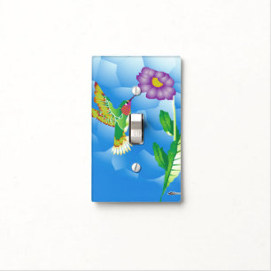Hummingbird: Stylized Light Switch Cover