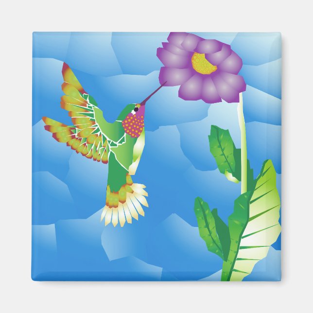 Hummingbird:  Stylized Magnet (Front)