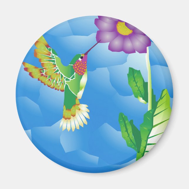 Hummingbird:  Stylized Magnet (Front)