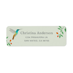 Hummingbird Summer Address Label