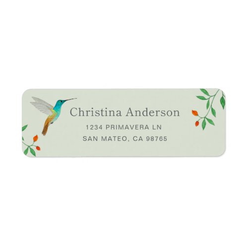 Hummingbird Summer Address Label