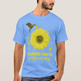 Hummingbird & Sunflower Childhood Cancer Awareness T-Shirt