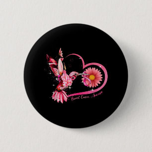 Hummingbird Sunflower Pink Ribbon Breast Cancer Aw Button