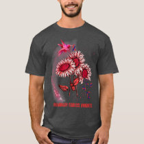 Hummingbird Sunflower Pulmonary Fibrosis Awareness T-Shirt