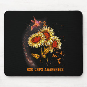 Hummingbird Sunflower Rsd Crps Awareness Mouse Pad