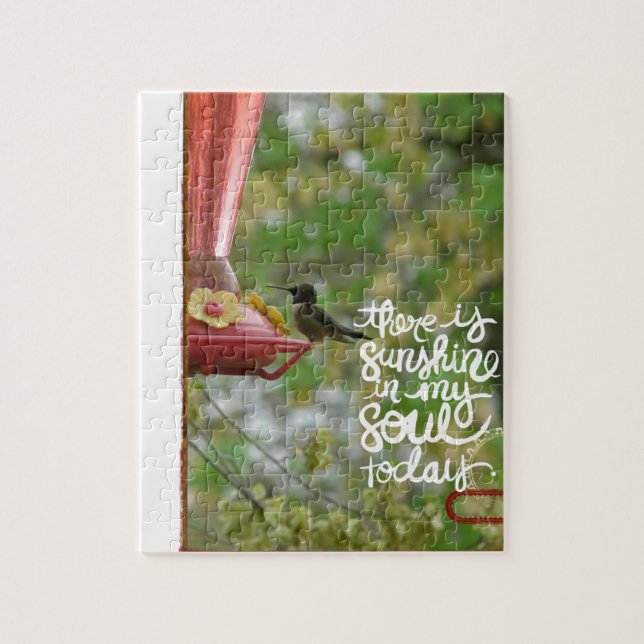 Hummingbird Sunshine in my Soul Jigsaw Puzzle (Vertical)