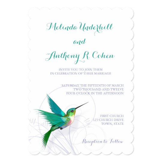 Hummingbird Wedding Invitations 3