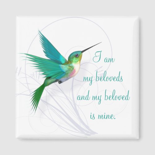 Hummingbird Swirl Magnet  My Beloved