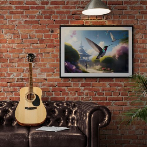Hummingbird Takes Flight Poster