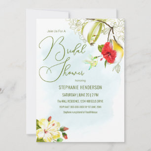 Hummingbird Tea Party Invitation