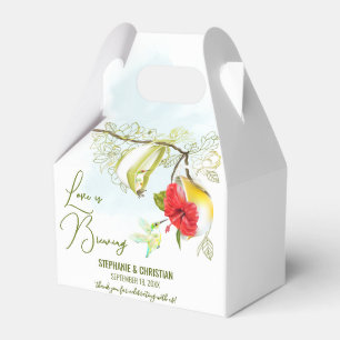 Hummingbird Tea Party Love Is Brewing Favor Boxes