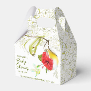 Hummingbird Teacup Floral Favor Boxes