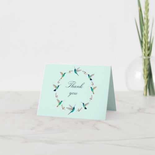 Hummingbird Thank You Card