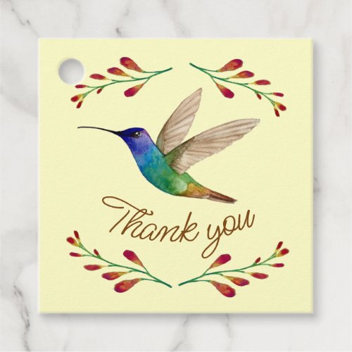 Hummingbird Thank You Favor Tags