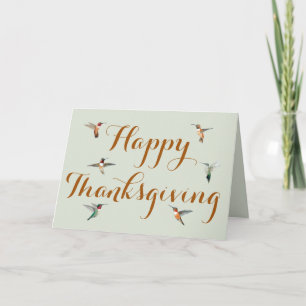 Hummingbird Thanksgiving Card