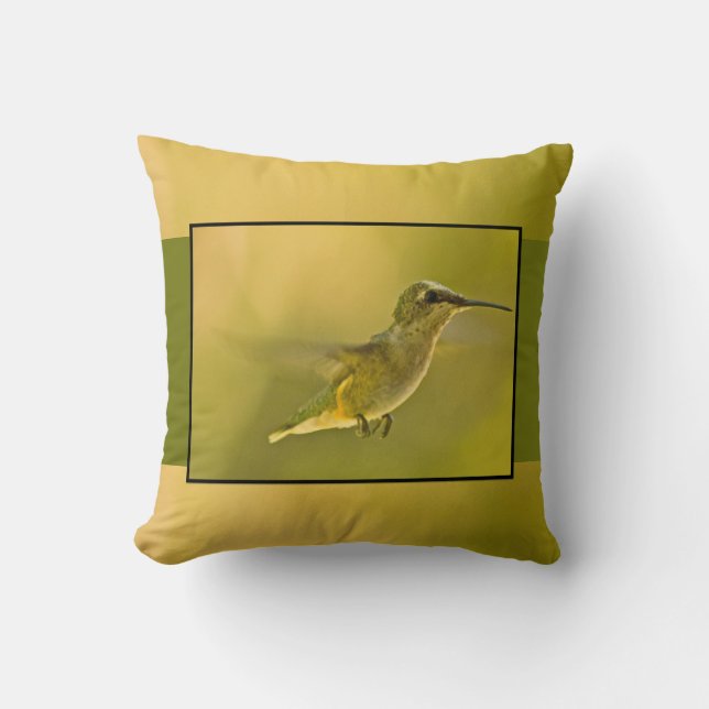 hummingbird throw pillow (Front)