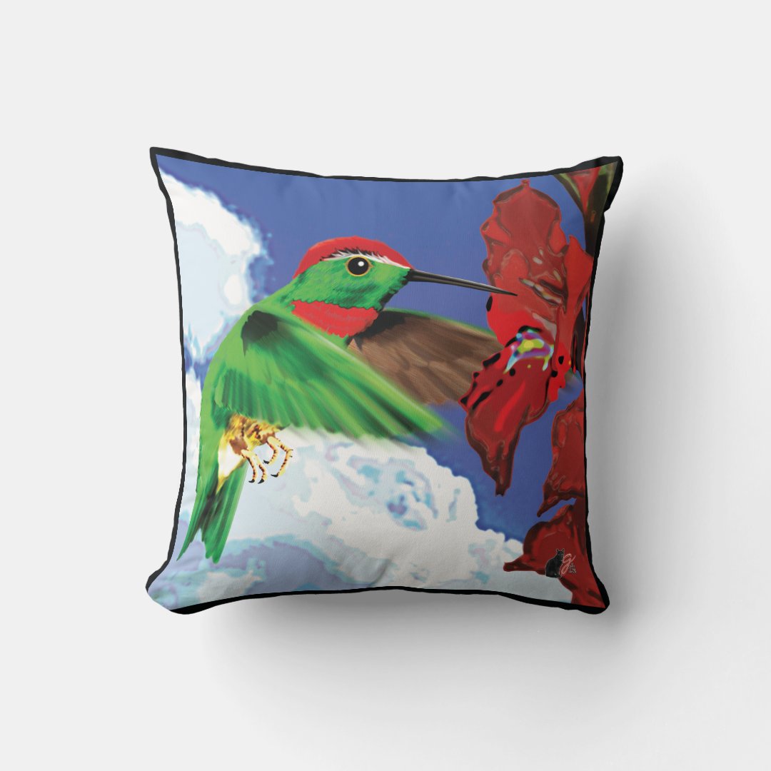 Hummingbird Throw Pillow Zazzle