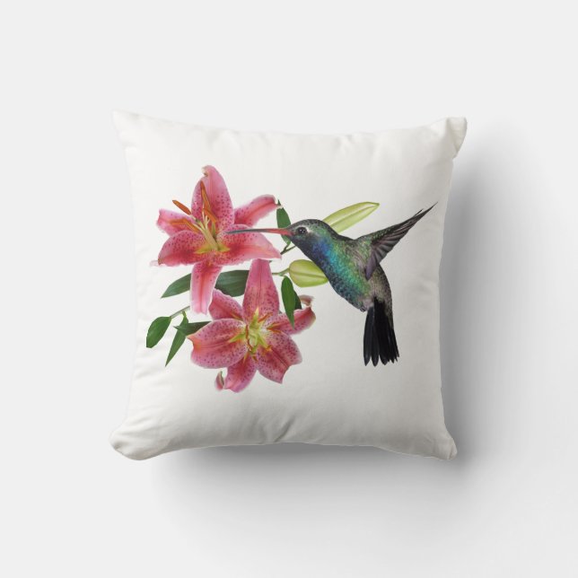 HUMMINGBIRD THROW PILLOW (Front)