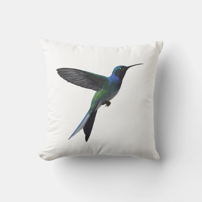Hummingbird Throw Pillow (Front)