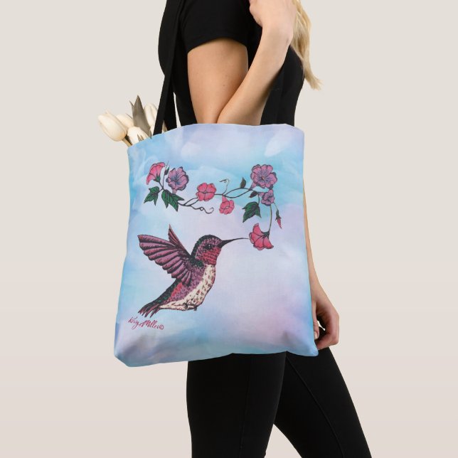 Hummingbird Tote Bag (Close Up)