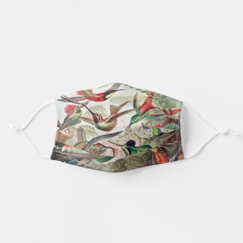 Hummingbird Trochilidae Kolibris by Ernst Haeckel Adult Cloth Face Mask