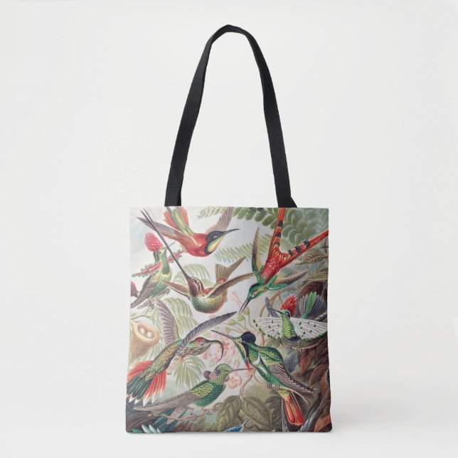 Hummingbird, Trochilidae Kolibris by Ernst Haeckel Tote Bag (Front)