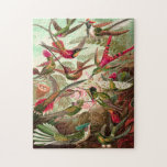 Hummingbird "Trochilidae" Nature Puzzle<br><div class="desc">Colorful,  hummingbird ( aka Trochilidae) puzzle,  from 1904 Ernst Haeckel,  Artforms in Nature.</div>