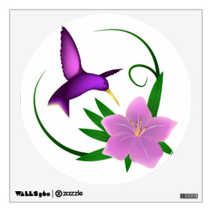 Hummingbird wall decal