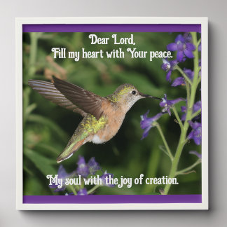 Hummingbird Wall Photo Tile