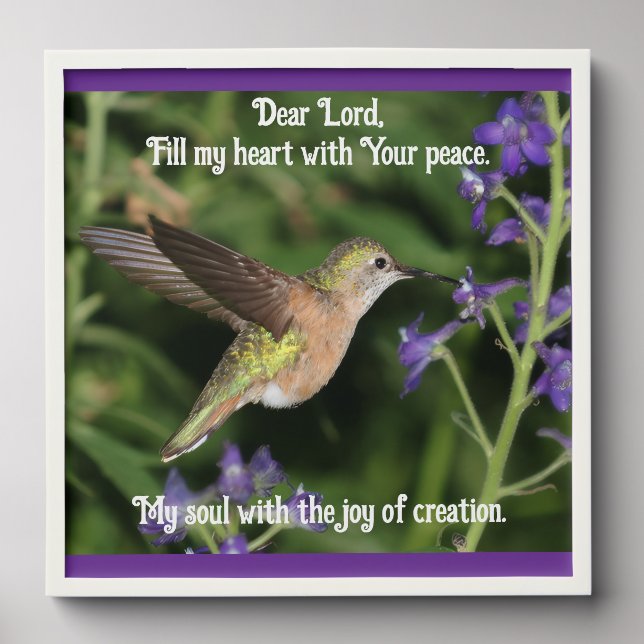 Hummingbird Wall Photo Tile (Front Set)