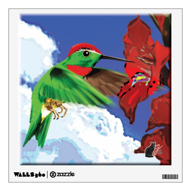 Hummingbird Wall Sticker (Front)