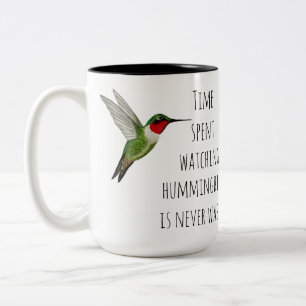 Hummingbird watching Two-Tone coffee mug