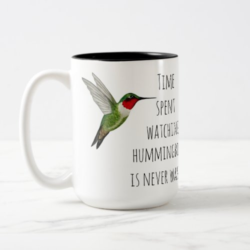 Hummingbird watching Two_Tone coffee mug