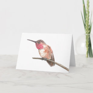 Hummingbird watercolor card