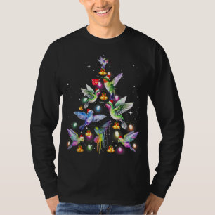 Hummingbird Wear Santa Christmas Tree Lighting Ugl T-Shirt